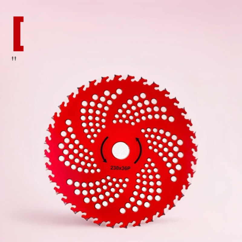 Cross-Border 9-Inch 36-Tooth Carbide Saw Blade 230X20 Chain Saw Trimmer Red Mowing and Weeding Blade