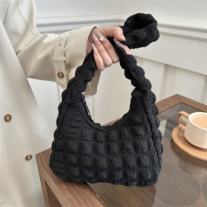 Bolso de mujer burbuja nube plisada bolso de las axilas bolso casual de moda ins simple moda bolso de hombro de moda