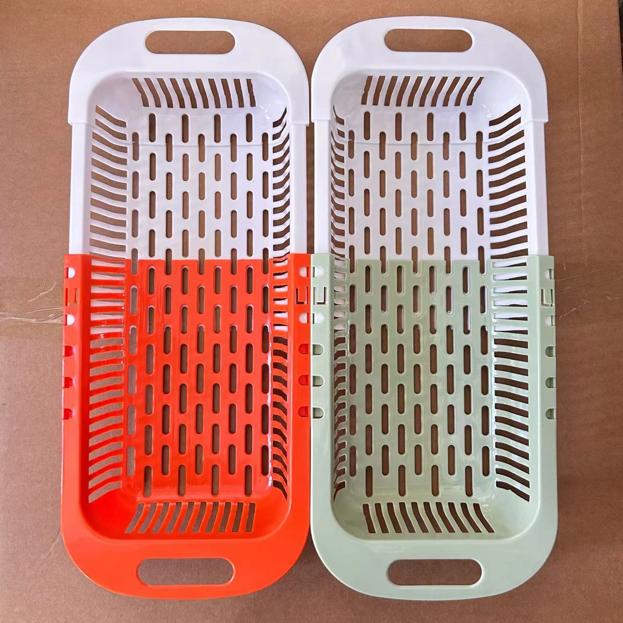 Cesta de drenaje universal de doble capa de platos domésticos de cocina lavabo de frutas y verduras sin agujeros de drenaje