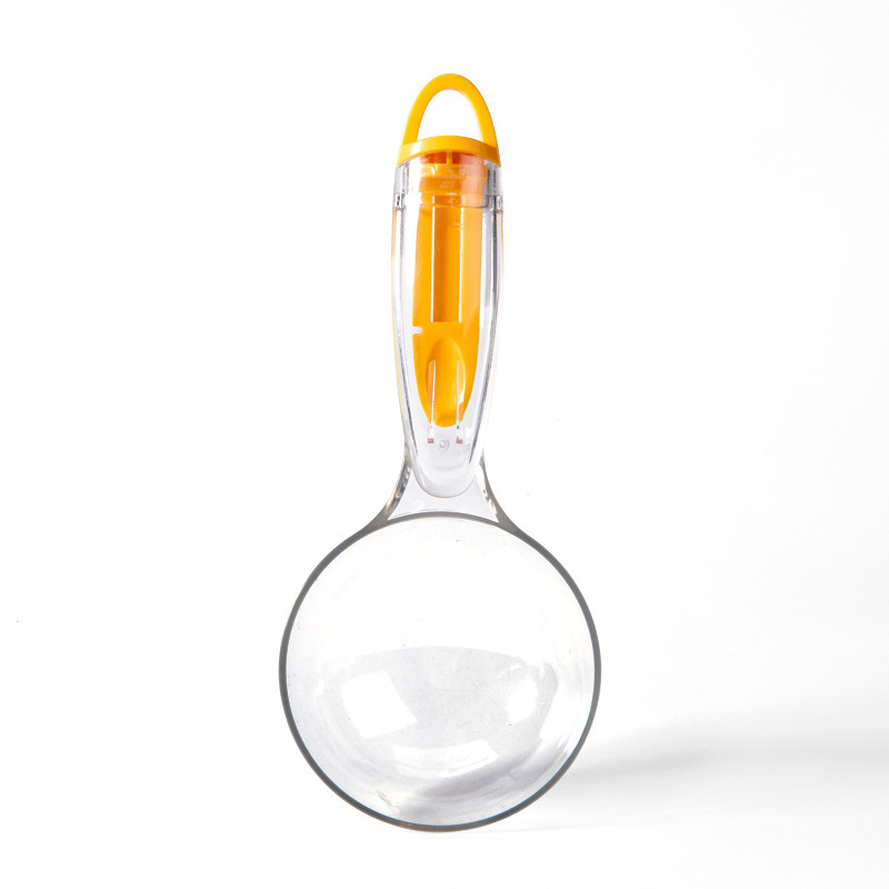 Cuchara de comida para mascotas con clip de sellado, pala de alimentación antideslizante, medidor general de comida para gatos y perros, cuchara cuantitativa, suministro directo de fábrica