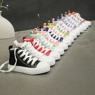 P 90321 Fashion Lace Up High Top Canvas Shoes ��ͯϵ������Ь