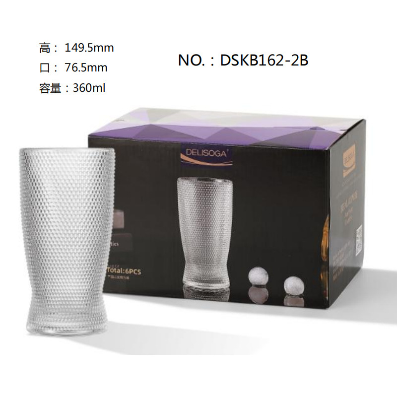 Directo de fábrica creativa tallada copa de vino clásica Copa bebida taza de cerveza engrosada logotipo impreso al por mayor