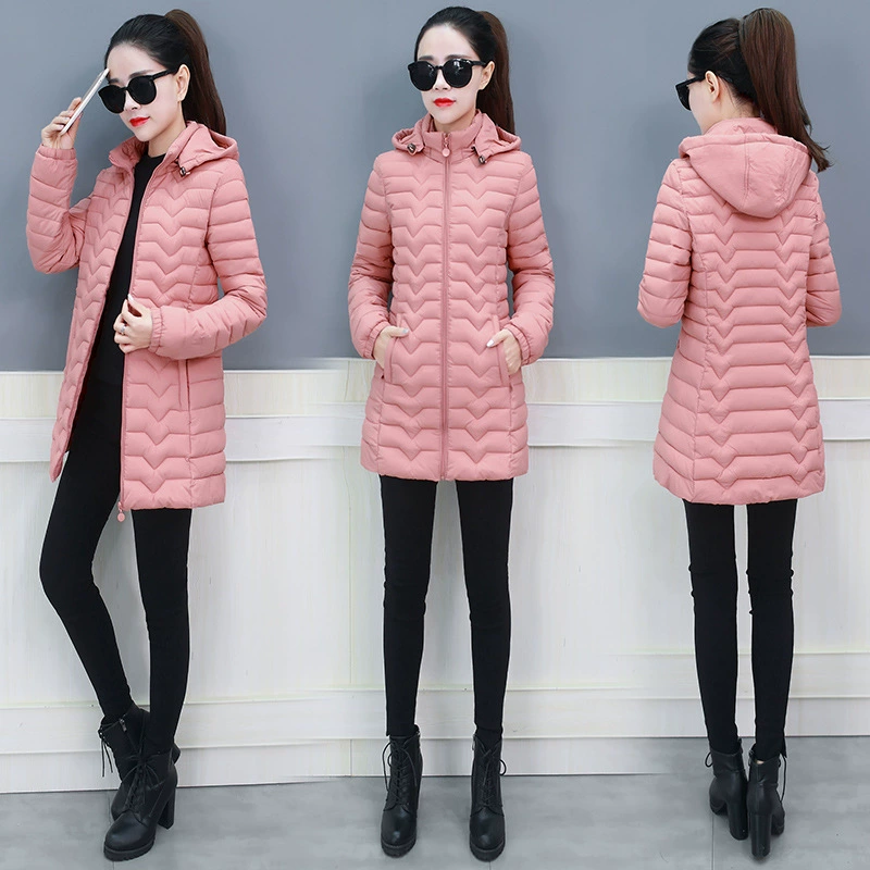 Long winter down jacket with down for mother, plus size, increased thickness, mid-length, for middle age