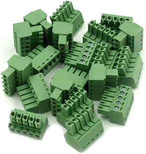 Hxchen 5 Pin 300V Kf2Edgk 3.5mm Pitch Pcb Screw Terminal Block Green