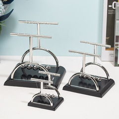 T-shaped black bottom Newton pendulum billiard ball elastic bumper ball home decoration ornaments student birthday gift craft gift