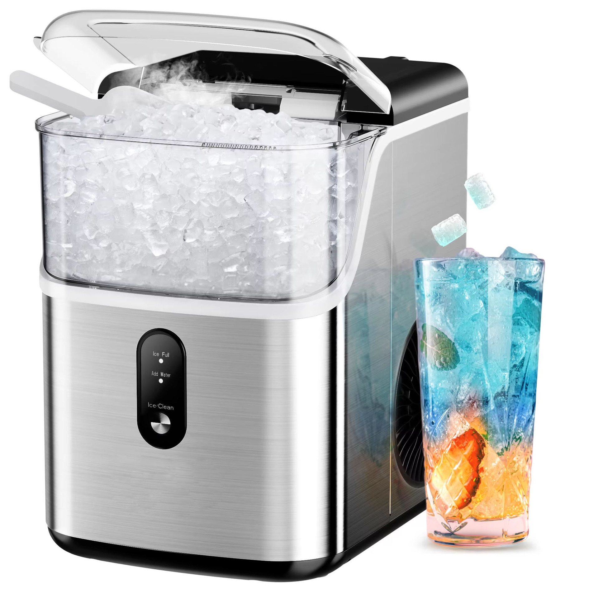 Pequeña máquina de hielo de extrusión transfronteriza el hogar mastica partículas de hielo el comercio exterior de hielo irregular máquina automática de hielo