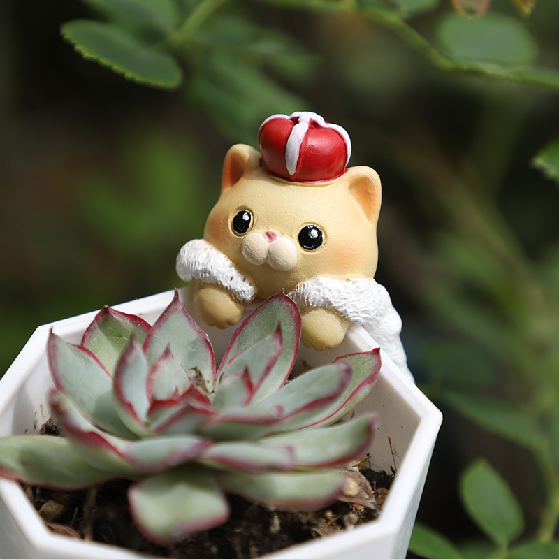 Resina creativa gatito trepa tanque decoración jardinería micro paisaje colgante acuario interesante gatito colgante colgante