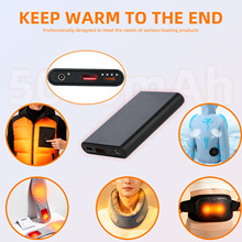 跨境5000毫安加热服空调服手机移动电源四档可调快充充电宝定制