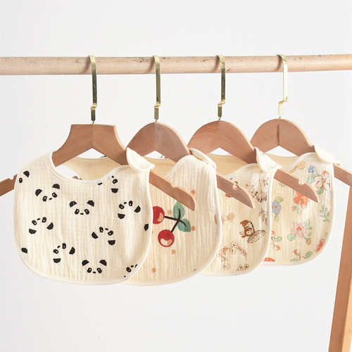ins newborn saliva bag baby bib infant bib gauze baby saliva towel a type cotton saliva bib