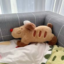 原创法棍面包狗公仔可爱毛绒小狗厨师狗狗玩偶柔软陪睡长抱枕娃娃