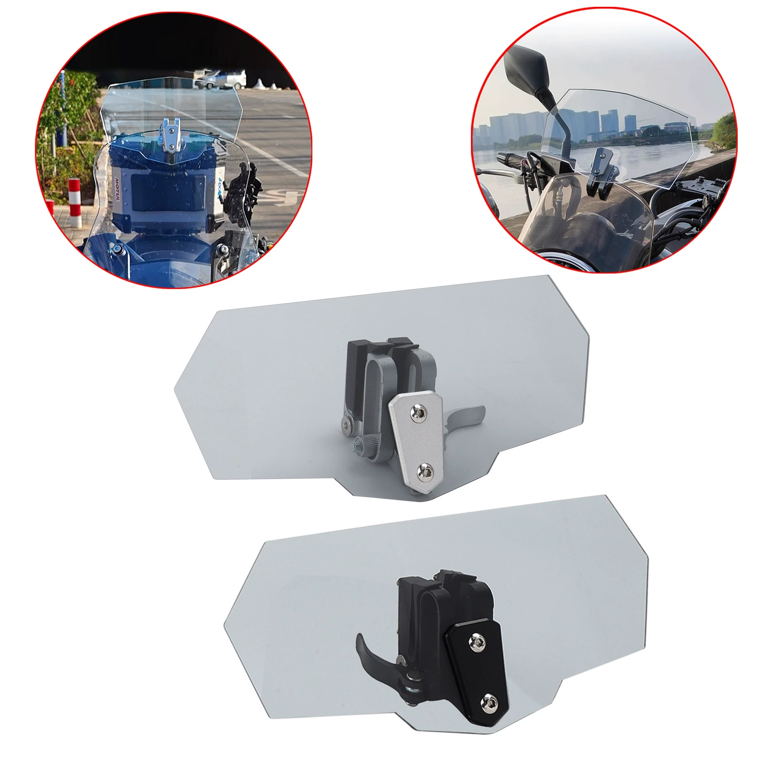 Модификация мотоцикла аксессуары для повышения ветровой перегородки Подходящие для Honda Kawasaki Ветровое стекло регулируемое ветровое стекло