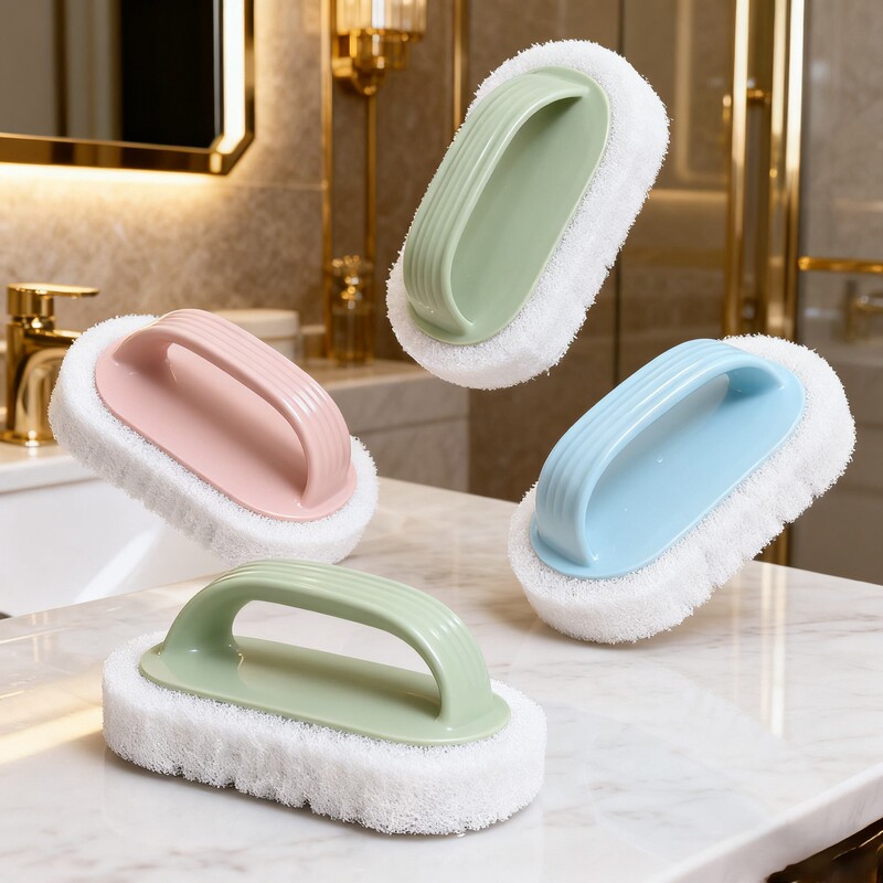Cleaning Brush with Handle, Bathroom Bathtub Glass Cleaning Brush, Kitchen Tile Brush, Dishwashing Pot Brush