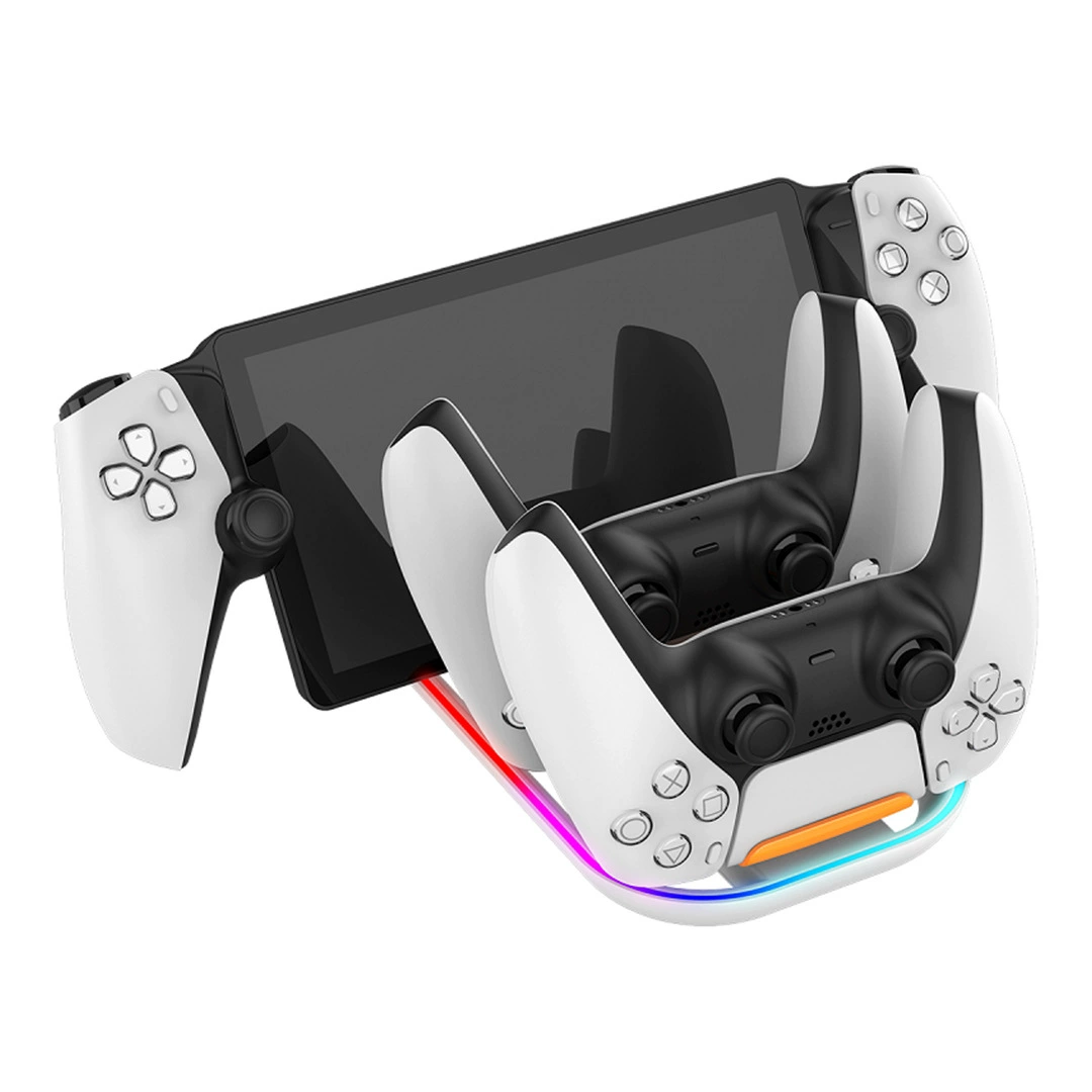 Подходящее для PS5 Portal Streaming Handheld Casing Base PS5 Gamepad Three-in-One Cooling Colorful RGB