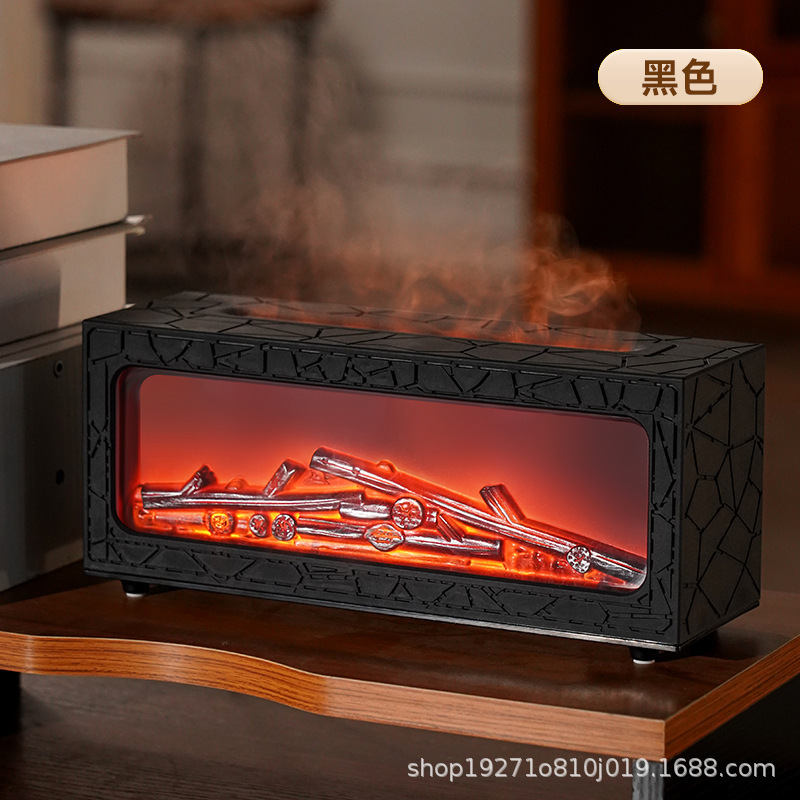 新製品アロマ加湿器、炎のような暖炉、薪のような香り、小型大噴霧オフィス用ディフューザー|undefined