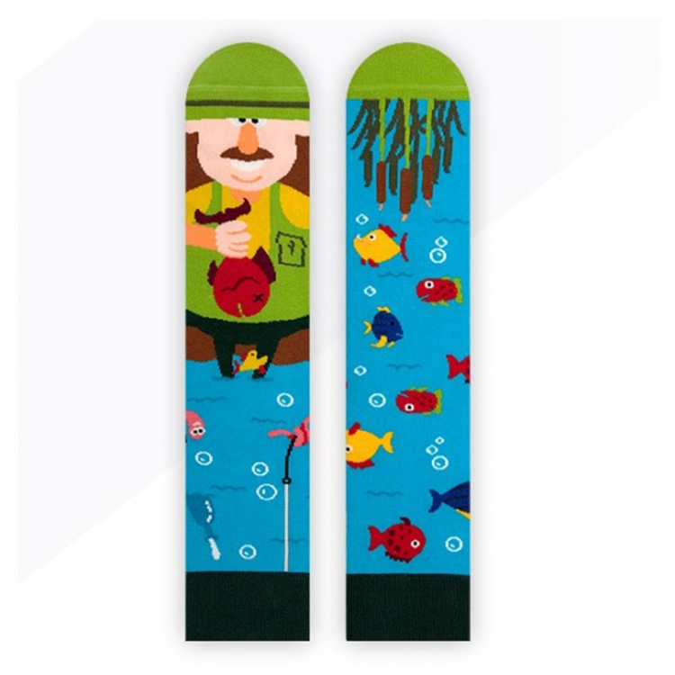 Chaussettes de sport mi-mollet en coton, motif canard mandarin, asymétriques, amusantes et créatives, style dessin animé AB, tendance, 2025d_voghion.com