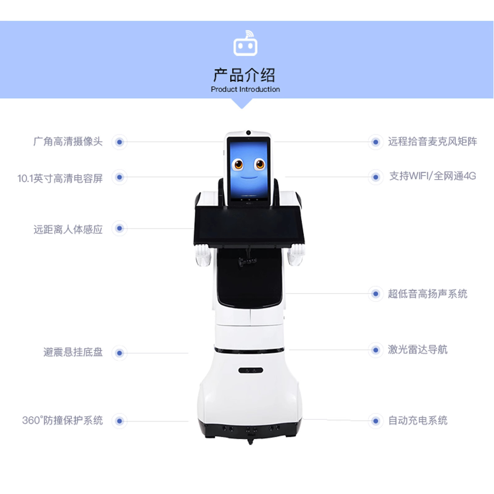 Robot de bienvenida X2 guía de recepción inteligente explicación de guía interactiva de voz guía de ruta sistema industrial integrable