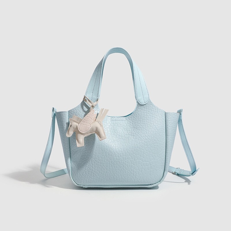 2025 New Model Sweet Dream Marseille Tote Bag Niche Design Light Blue Textured Commuter Handbag Single Shoulder Crossbody Bag for Women 2025 New Model Sweet Dream Marseille Tote Bag Niche Design Light Blue Textured Commuter Handbag Single Shoulder Crossbody Bag for Women