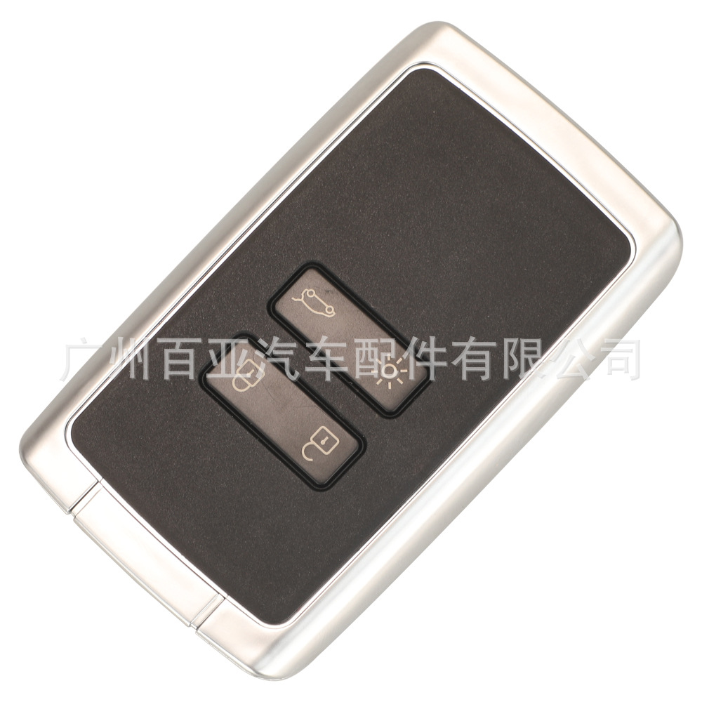 Suitable for 4-key Renault smart remote control car key 434mhz-4A chip silver black back flat