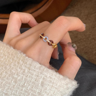 Retro small design ring, high-quality style