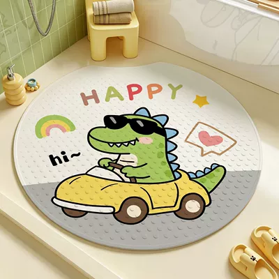 Avtomobil döşəmə paspasları | suction cup foot mat - ysd-round-dinosaur-car-diameter-53cm