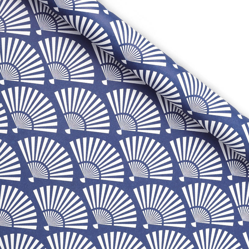 Serie de estilo chino: abanico azul; 50*70cm