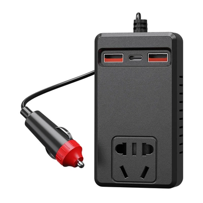 Car 12/24V to 220V Power Converter Car High-Power Socket Charger Car Inverter (Mobil şarj cihazları) - black-one