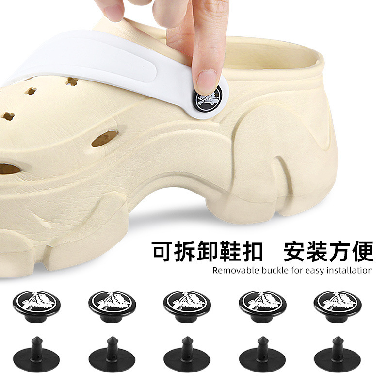 Shoes with Holes in the Heel, Soft Heel, Non-Detachable Back Anti-Falling Accessories, Fixed Shoes, One-Line Foot-Wearing Beach Shoes