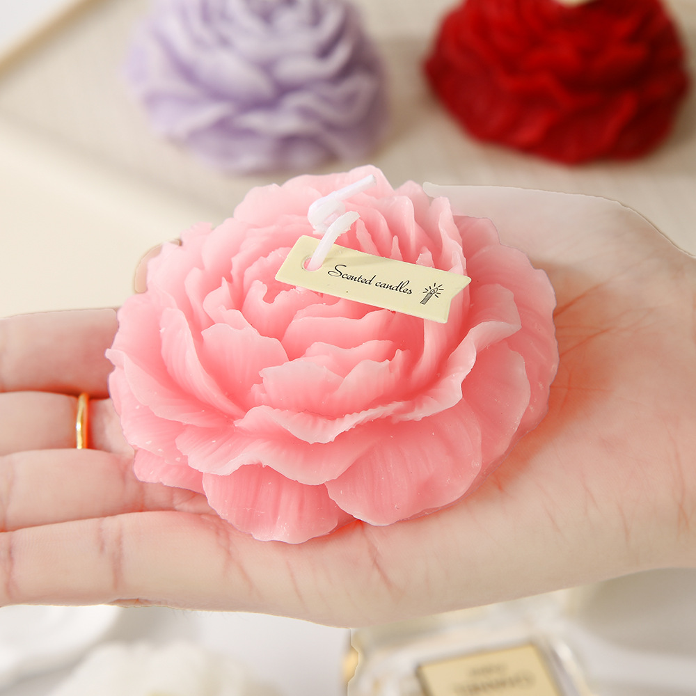 Peony flor aromaterapia vela al por mayor Día DE LA Madre fragancia regalo simulación flor forma vela decoración transfronteriza