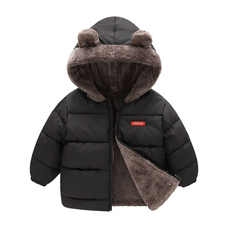 Chaqueta acolchada de algodón para niños engrosada chaqueta de lana con capucha casual para bebés chaqueta acolchada de algodón para niños y niñas chaqueta con capucha