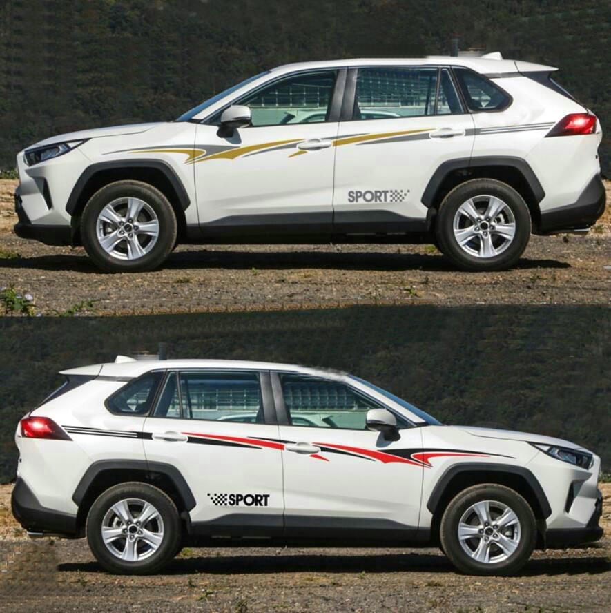 适用于丰田TOYOTA RAV4车贴车身贴纸腰线贴车门贴A2122