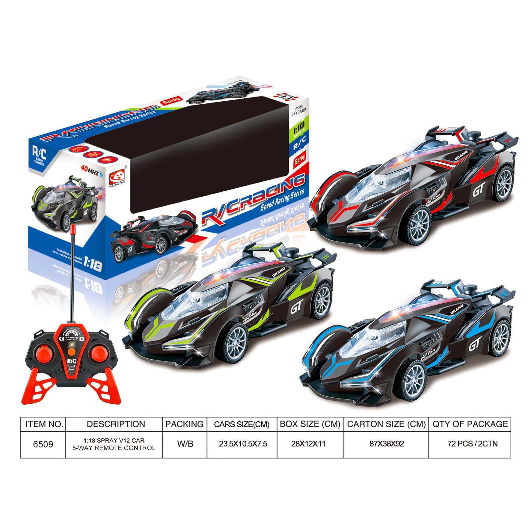 6509 cantidad de 72 cajas