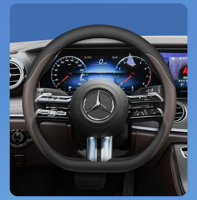 For Mercedes-Benz C200L C260L A200L GLC260L 300L E300 steering wheel cover leather ultra-thin