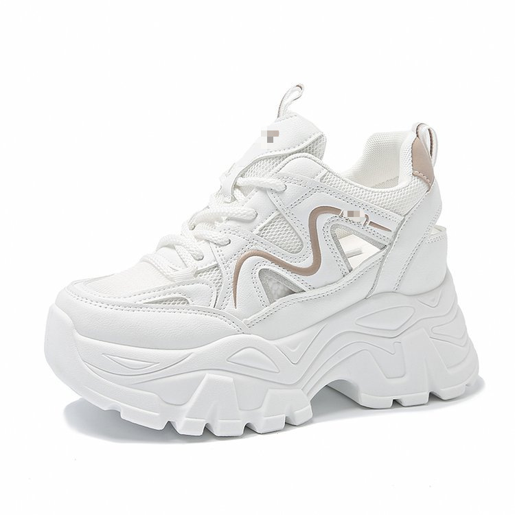 Zapatos de papá de mujer pequeña altura interior sandalias de mujer 2026 zapatos de verano de mujer ventilados huecos zapatos casuales