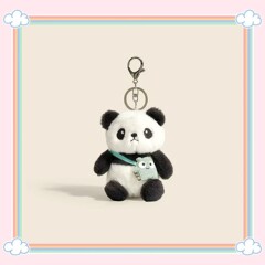 パンダのリュックサックのカップルの彼女のプレゼントのパンダの人形のキーホルダーのカバンのペンダントのぬいぐるみが可愛いです。