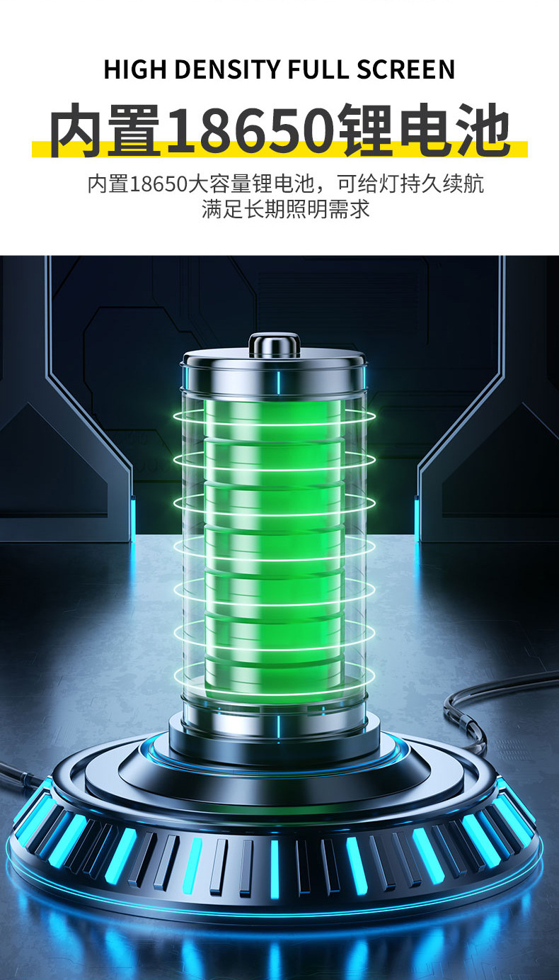 Cross-Border Cob Car Emergency Maintenance Light, Hand-Cranked Power-Generating Flashlight, Rechargeable Magnetic Work Light