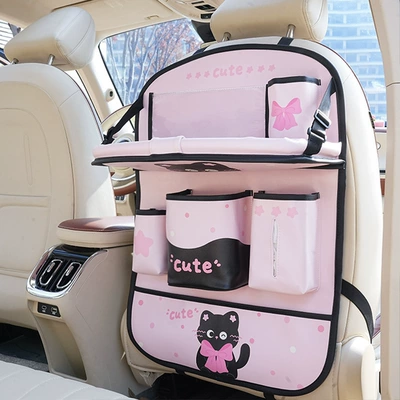Car-Mounted Small Table, Foldable Car Car table board - bow-cat-storage-bag-z-style