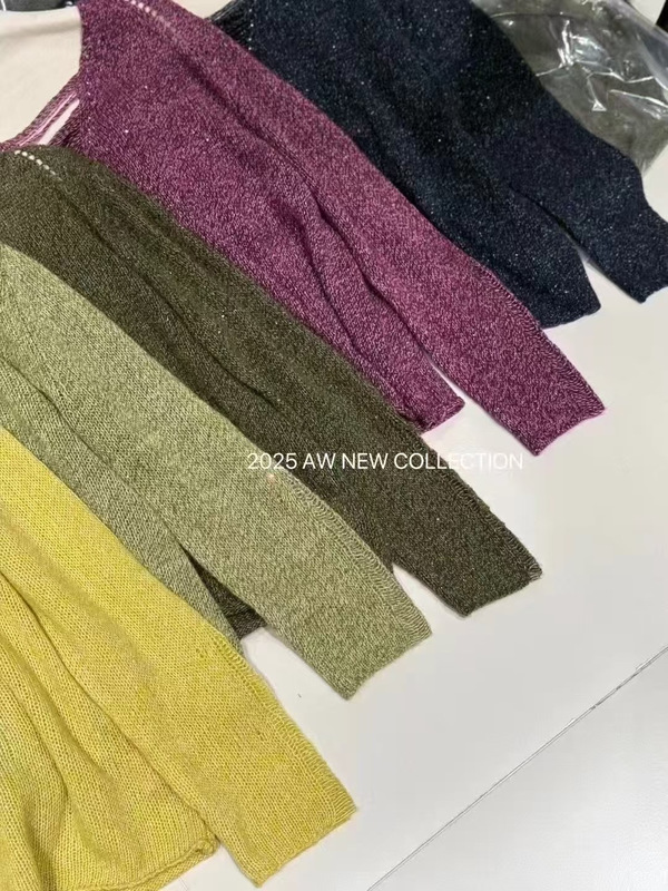 欧洲站2025早秋新款V领长袖纯色宽松百搭针织羊毛衫上衣女打底衫|undefined
