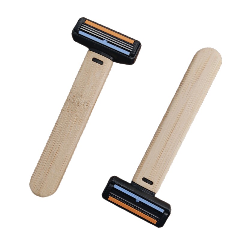Three-Layer Bamboo Handle Razor for Home and Commercial Use, Men's Manual Old-Fashioned Razor Three-Layer Bamboo Handle Razor for Home and Commercial Use, Men's Manual Old-Fashioned Razor