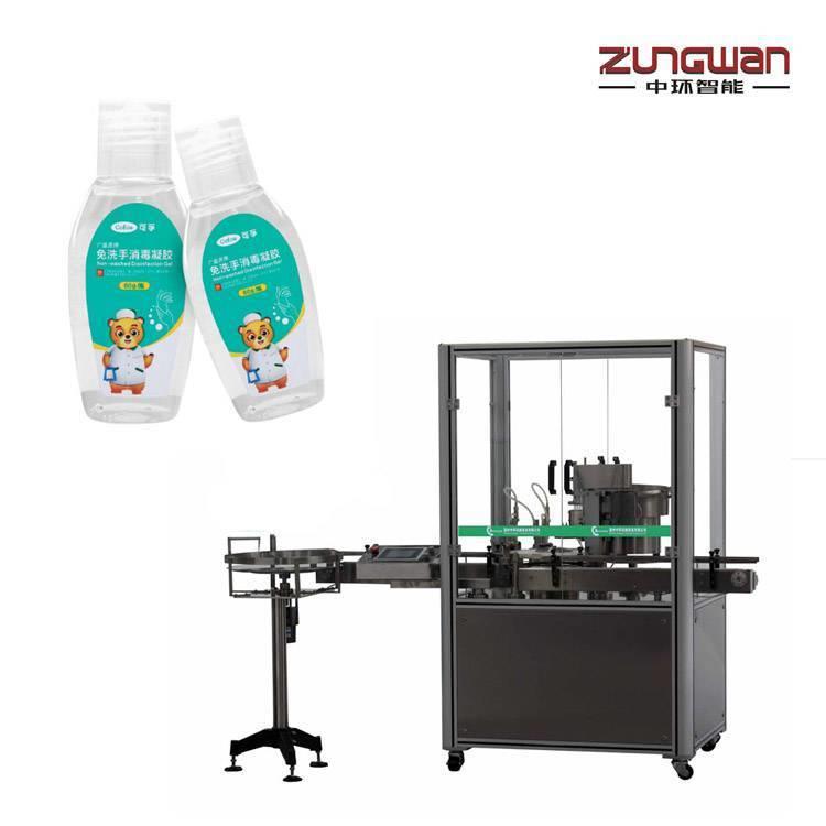 供应温州ZHY-XDX自动免洗手消毒凝胶灌装锁盖机
