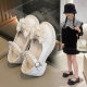 Princess shoes girls small leather shoes 2024 autumn new fashion love buckle Korean pearl light girls shoes