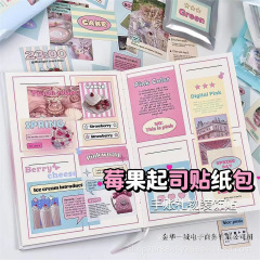 韩系ins风贴纸素材包diy手账素材装饰出卡手账卡通贴纸包贴纸材料