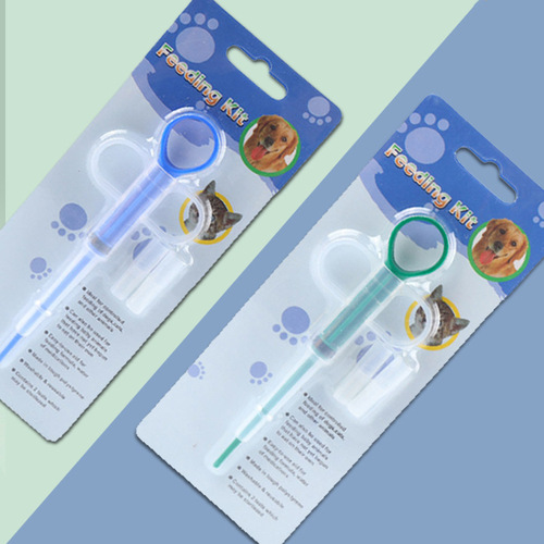 Cross-border new dual-head interchangeable pet medication syringe for dogs and cats, pet deworming medication syringe