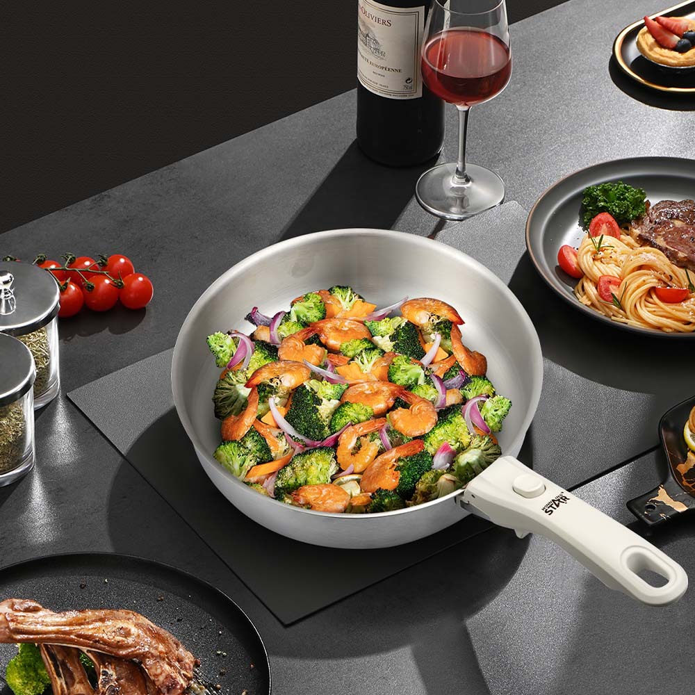 Winning star olla de sopa doméstica de comercio exterior olla de leche mango de olla de acero inoxidable 304 desmontable juego de cinco piezas