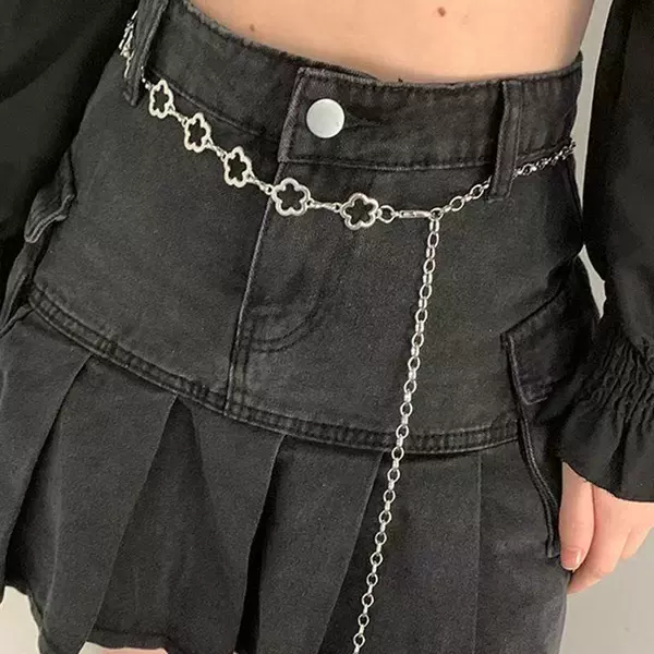 Metal small flower waist chain