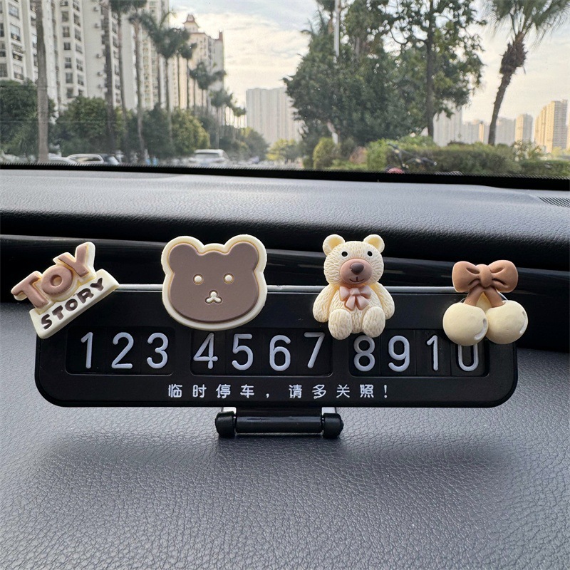 Placas de estacionamiento temporales parejas de hombres y mujeres charlando en línea de automóviles famosos tarjetas telefónicas de dibujos animados adorables adornos de automóviles