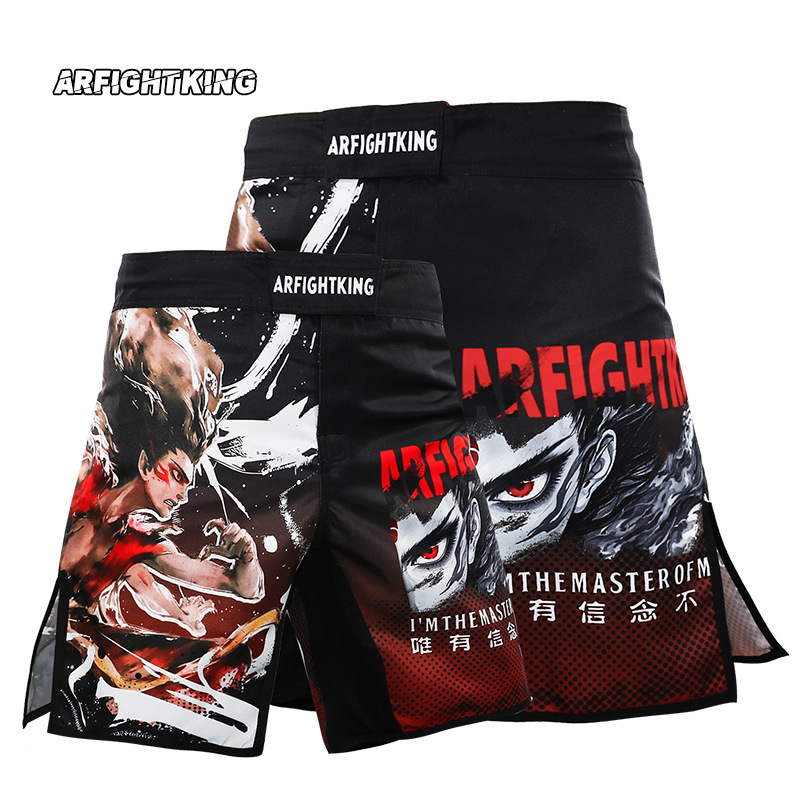 Mma Turns the World Upside down Nezha Fighting Sports Pants Jiu-Jitsu Fitness Training Wear-Resistant Fighting Muay Thai Boxing Ufc Shorts Summer