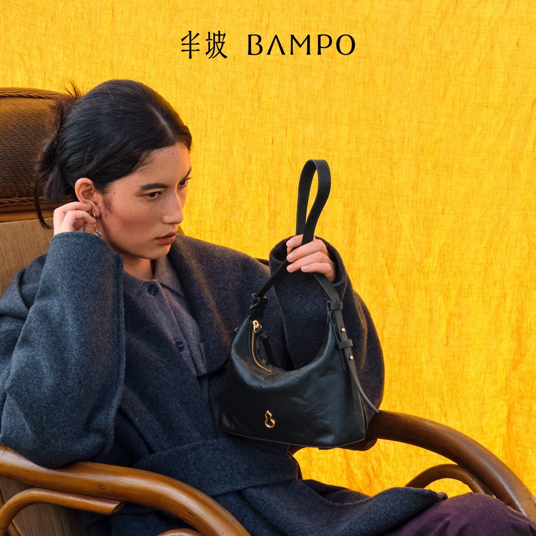 BAMPO Jinyuan HOBO Bag - Top Grain Cowhide Underarm Bag, New Texture Shoulder & Crossbody Bag - Thumbnail 3