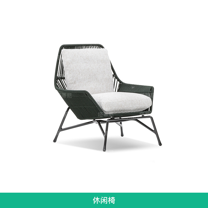 Sillón de ocio para exteriores, muebles impermeables y resistentes al sol para balcones exteriores, terraza de jardín, silla de ratán individual o doble.