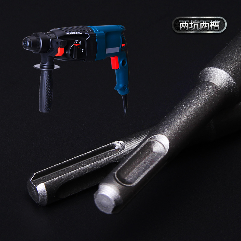 110 - 1000 broca de martillo eléctrico alargada broca de martillo eléctrico de hormigón de cabeza redonda cruzada de cuatro bordes