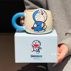 哆啦A梦联名陶瓷马克杯高颜值可爱情侣专用学生上班族牛奶咖啡杯